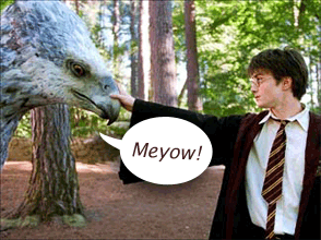 Buckbeak saying Meyow!